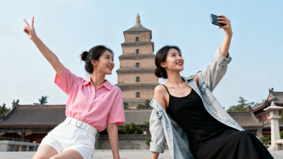 西安旅拍【跟拍攝影親子照情侶閨蜜兒童跟拍家庭旅拍】