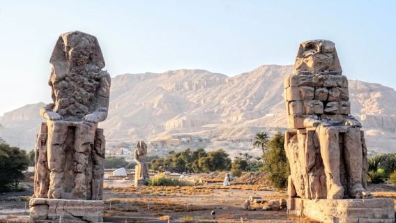 Luxor + Colossi of Memnon + Dendera Temple of Hathor|Stone Statue Ruins + Stunning Blue Ceiling Pilgrimage