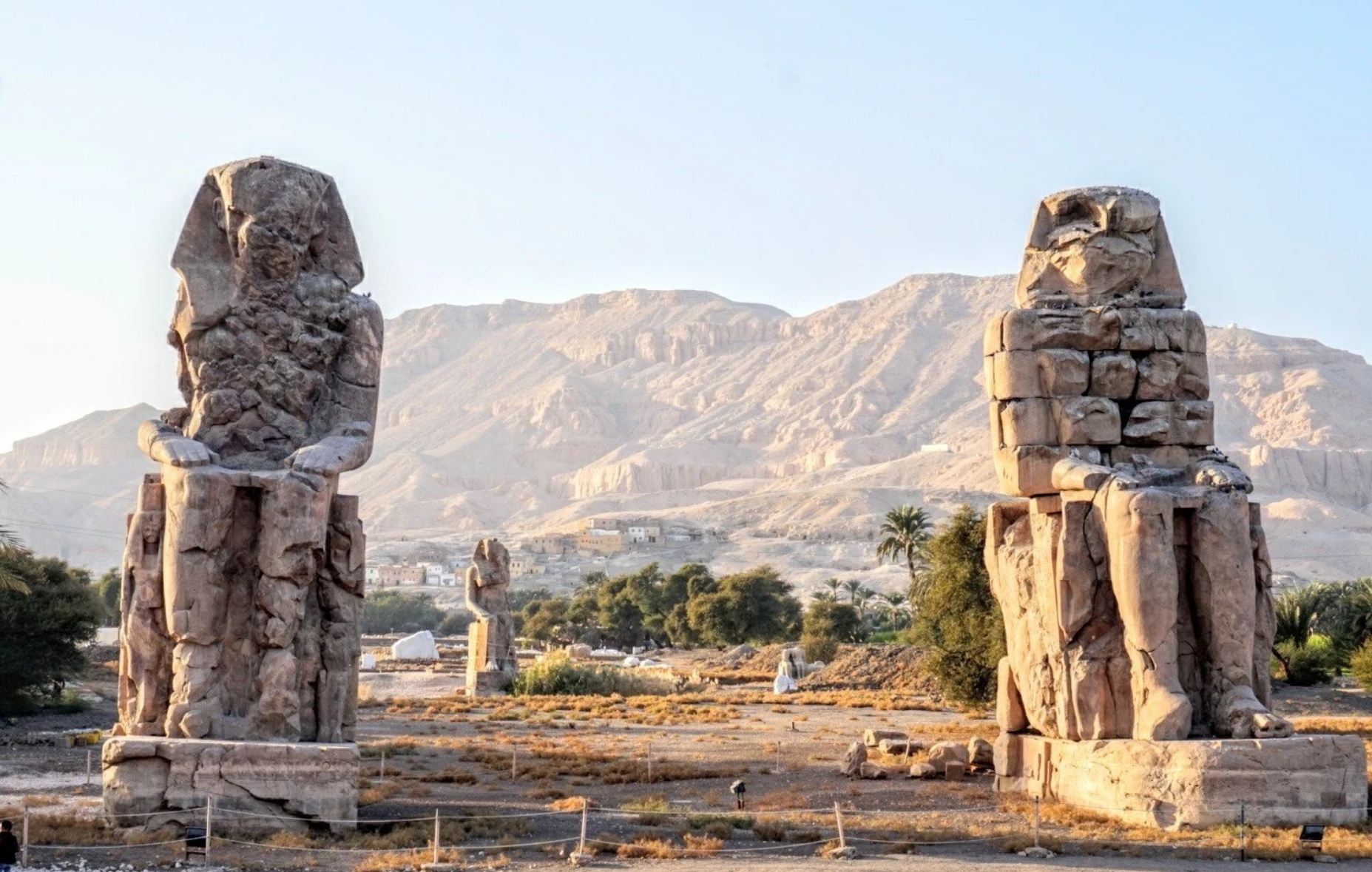 Luxor + Colossi of Memnon + Dendera Temple of Hathor|Stone Statue Ruins + Stunning Blue Ceiling Pilgrimage