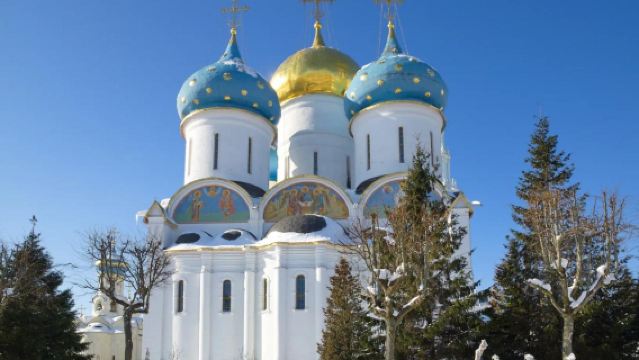 Bandar klasik Moscow Golden Ring|Lawatan Sehari ke Sergiev Posad + Biara Trinity St. Sergius
