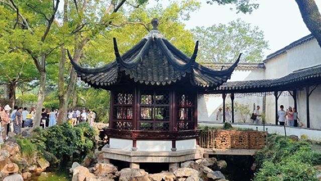 Excursión de medio día por los jardines profundos de Suzhou en el Jardín del Administrador Humilde + paseo por el camino Pingjiang + comida vegetariana