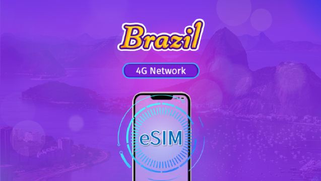 Brazil | 5G/4G eSIM | Day Pass/Total Package | 24H Billing | 1-30 days | QR code