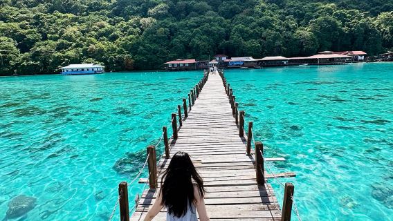 仙本那美嘉島+敦沙卡蘭海洋公園雙島浮潛+巴瑤族水上部落一日遊