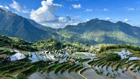 Lawatan Sehari Lishui Teres Sawah Yunhe + Perkampungan Seni Guyan Perjalanan Premium Langsung Tanpa Pertukaran Kabel Kereta Gantung Tidak Termasuk Tiket