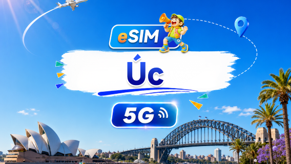 eSIM 5G Úc | Gói cước hàng ngày/tổng ​​cộng | 500MB/ngày - tổng cộng 100GB | 1-60 ngày | Thanh toán 24 giờ | Mã QR