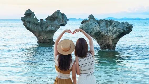 沖繩北部一日遊+美麗海水族館4小時+古宇利島+美國村+含門票