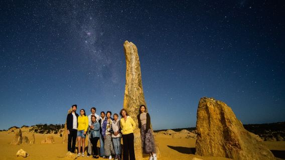 Tour de observación de estrellas y cena en los Pinnacles del oeste de Australia con recogida en Perth