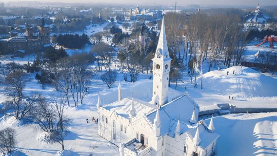 входной билет в усадьбу Волга в Харбине (воссозданная вековая атмосфера в церкви Святого Николая + 30 русских зданий для эффектных фото + зимняя сказка в ледяном парке)