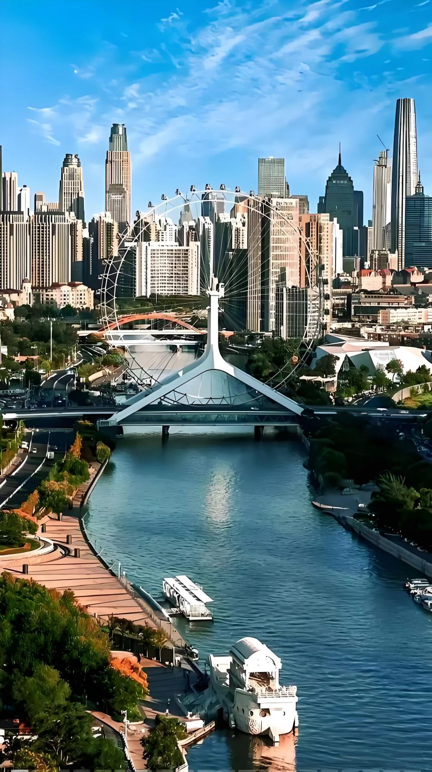 Tour privato di un giorno e una notte all'Occhio di Tianjin con spettacolo di comicità tradizionale e visita alla via della cultura antica | Include biglietto d'ingresso