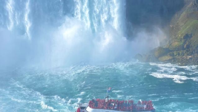 美國布法羅來回-尼亞加拉大瀑布-霧中少女號遊船【市區酒店接送】