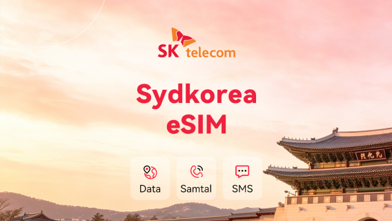 Sydkorea SKT 5G/4G inbyggd eSIM | Samtal+SMS | 010-telefonnummer | 24-timmarsdebitering | QR-kod