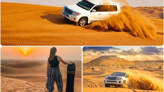 Doha: Desert Safari, Sand Boarding, Camel Ride & Inland Sea Tour