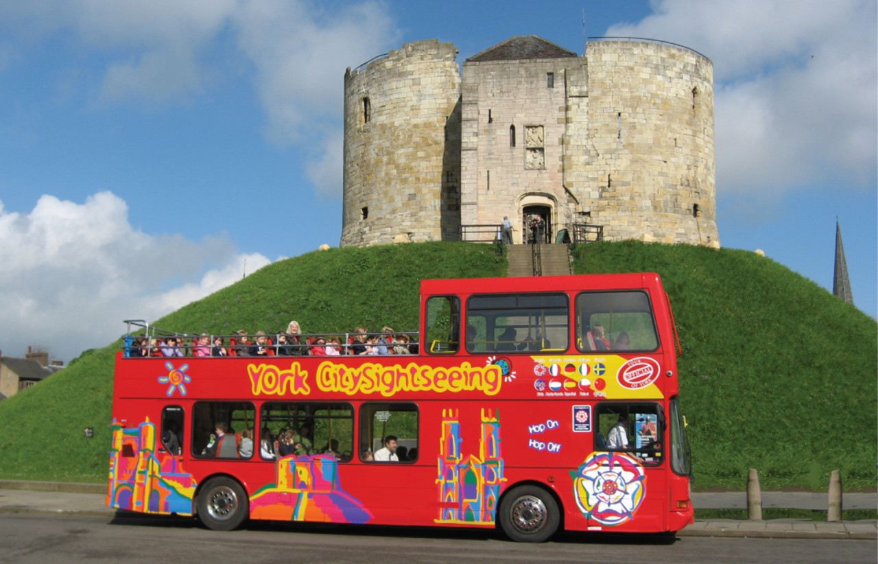 City Sightseeing Hop-on-Hop-off-Bus in York, UK
