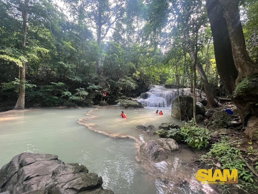 Erawan Waterfall, River Kwai & Railway Tour : From Bangkok
