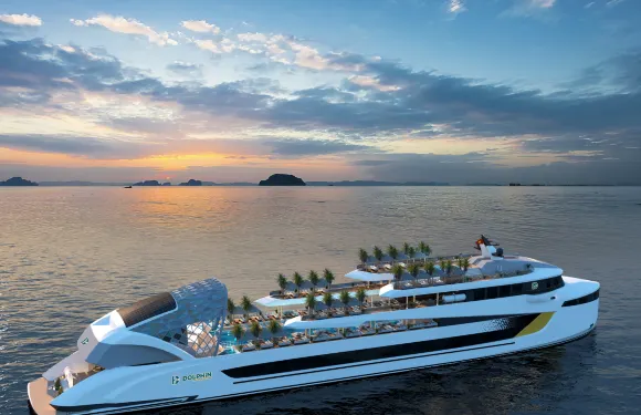 Dolphin號豪華5星級下龍灣郵輪日遊連自助午餐及接駁車