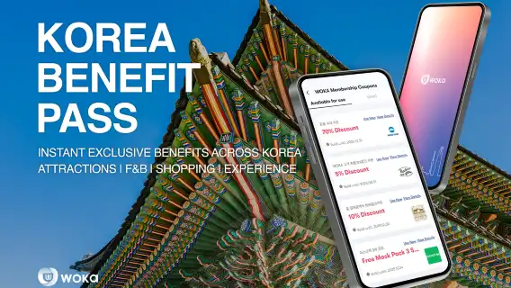 WOKA Korea Travel Discount e-Membership | Enjoy Instant Discounts on Dining, Shopping & Attractions | Valid for 60 Days