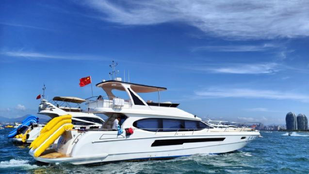 Luxury yacht sailing