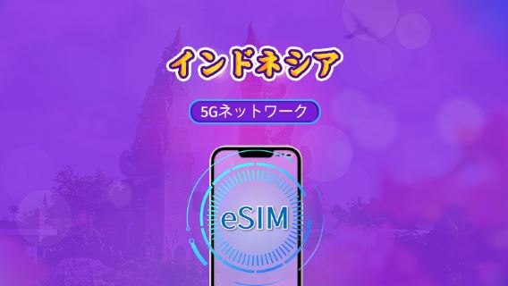 インドネシア | 5G/4G対応eSIM | デイパス／トータルパッケージ | 24時間ごとの課金 | 1～30日間 | QRコード