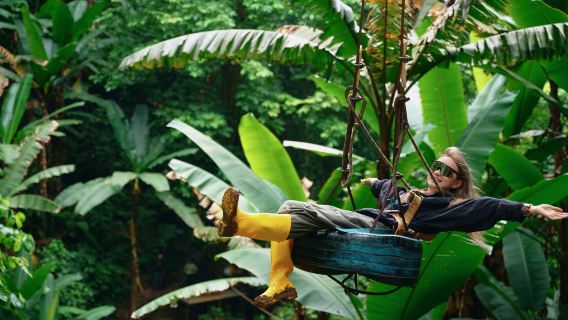 Jinuo Mountain Rainforest Hiking in Xishuangbanna [Rainforest Feast/Archery/Swing/Bamboo Raft/Tree Descent]