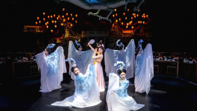 หางโจว ประเทศจีน: งานเลี้ยงแห่งราชวงศ์ถัง - การเฉลิมฉลองของอาณาจักร | งานเลี้ยงพระราชวังสมจริงจากราชวงศ์ถังโบราณของจีน | มาเป็นชาวถังผู้รุ่งเรืองในวันเดียวที่งานเลี้ยงแห่งราชวงศ์