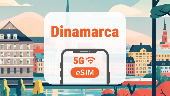Dinamarca 5G eSIM | Rede Dupla • Todos os AI & TikTok | 1–30 Dias | Código QR