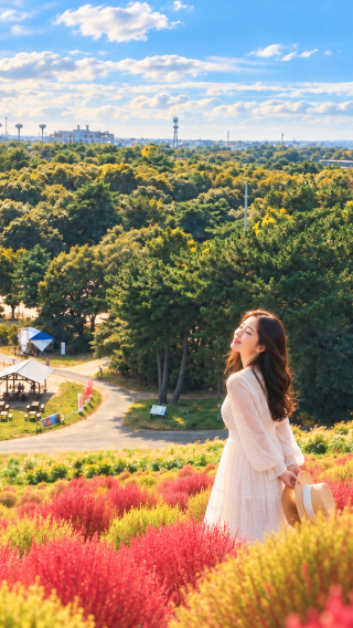 Japan Ibaraki 1-day tour | Hitachi Seaside Park kochia & Oarai Isosaki Shrine & Fukuroda Falls