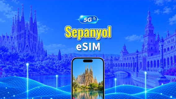 Sepanyol 5G eSIM | 3 rangkaian | Menyokong AI & TikTok Sepenuhnya | Pelan Data Harian/Jumlah | 1–30 Hari | Pengebilan 24 Jam | Kod QR