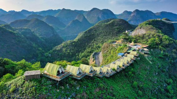 百色1466CAMPING露營地·露營(過夜)【2人| 大床帳篷+下午茶+早餐+晚餐+大石圍天坑群票】