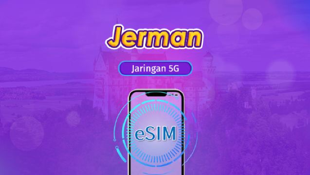 eSIM 5G Jerman | Mendukung TikTok, ChatGPT, dan Aplikasi Populer Global Lainnya | Paket Harian / Paket Total | Penagihan Berdasarkan Hari Kalender | 1–30 Hari | Kode QR