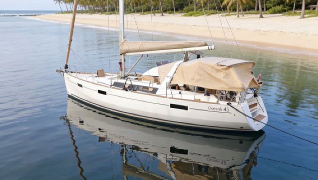 [Sewa Kapal Layar di Teluk Qingshui, Lingshui] Sewa kapal layar monohull French Beneteau 45 kaki di Teluk Qingshui