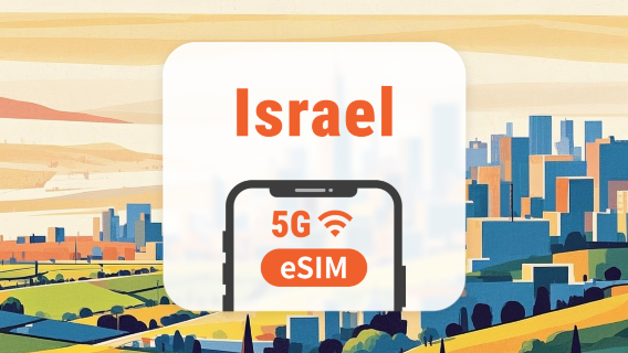 Israel 5G eSIM | Rede Dupla • Todos os AI & TikTok | 1–30 Dias | Código QR