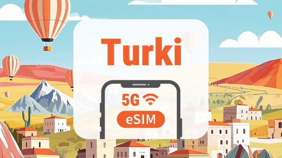 eSIM 5G Turki | Cakupan 3 Jaringan Utama • All AI & TikTok | 1–30 Hari | QR Code