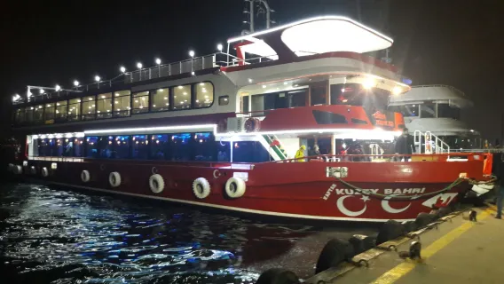 Estambul: Crucero al atardecer por el Bósforo o crucero con cena, bebidas y espectáculos en vivo