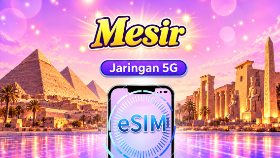 Mesir | eSIM 4G/5G | Paket Harian/Paket Data | Penagihan 24 Jam | 1 - 30 Hari | Kode QR