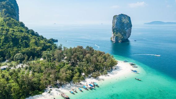 クラビー4島とセパレーテッドシーロングテールボートアドベンチャー