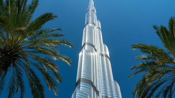 Visita al Burj Khalifa di Dubai e crociera con cena sul Dhow a Marina con trasferimento privato