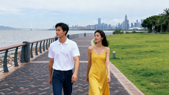 深圳灣公園旅拍【跟拍攝影親子照情侶閨蜜兒童跟拍家庭旅拍】