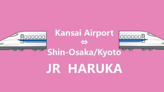 [Billet officiel] JR HARUKA Billet pour train express de l'aéroport du Kansai à Tennoji/Shin-Osaka/Osaka/Kyoto/Nara/Kobe (retrait sur place aux distributeurs)