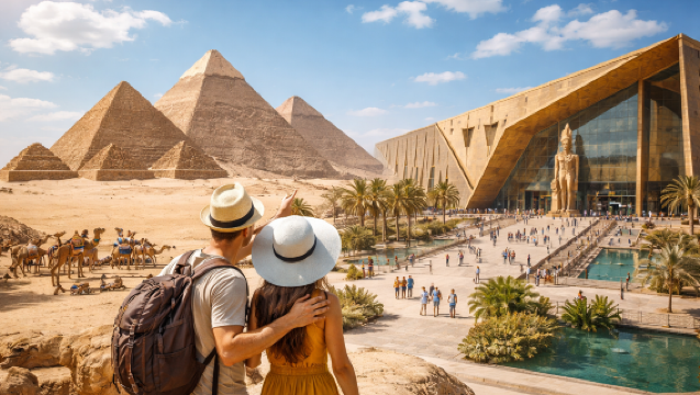 Cairo Full Day Private Tour To Giza Pyramids and Grand Egyptian Museum " HISTORY IS A LIVE "