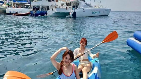 北海銀灘遊艇出海【親子出遊】海上豪華派對雙體遊艇+滑滑梯+自駕體驗+浮潛海釣+水果飲品+海上玩具-家庭聚