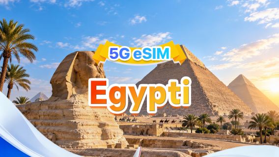 Egypti 5G eSIM | Kaksois-SIM, tukee kaikkia tekoälyjä ja TikTokia | 500 Mt/päivä - 50 Gt yhteensä | 1–30 päivää | 24 tunnin laskutus | QR-koodi