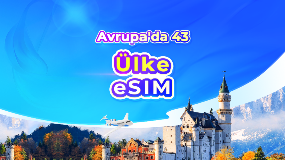 Avrupa 4G/5G eSIM | Günlük Plan / Toplam Veri | 1-30 Gün | 24 Saatlik Faturalandırma | QR Kodu