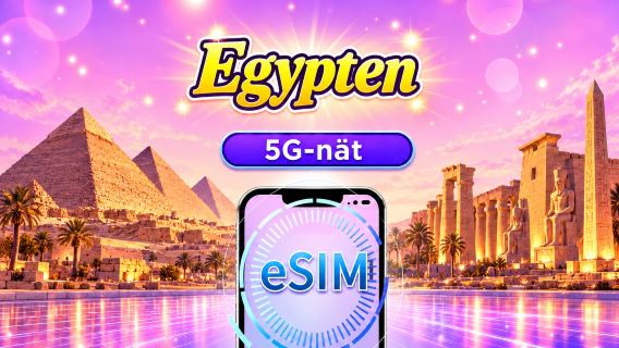 Egypten | 4G/5G eSIM | Daglig förbrukning/Datapaket | 24-timmarsdebitering | 1-30 dagar | QR-kod