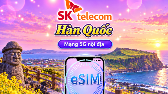 Hàn Quốc SKT | 5G/4G eSIM | Gói mỗi ngày | Số điện thoại + Tin nhắn | Thanh toán 24 giờ | 1-90 ngày | QR code