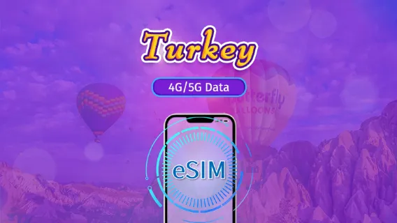Turchia | eSIM 5G/4G |  eSIM 5G/4G | Pass giornaliero / Pacchetto totale | Addebito al giorno naturale | 1-30 giorni | Codice QR