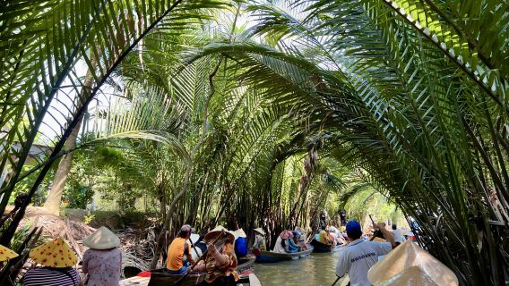 Групповой тур по дельте Меконга на целый день с гидом на английском/китайском/японском языках