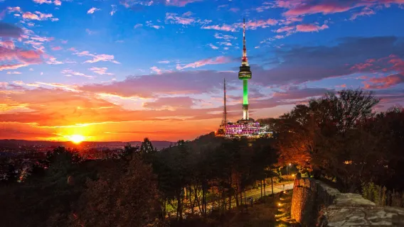Biglietto di andata e ritorno in funivia per il monte Namsan a Seul e la piattaforma panoramica della Torre di Seul