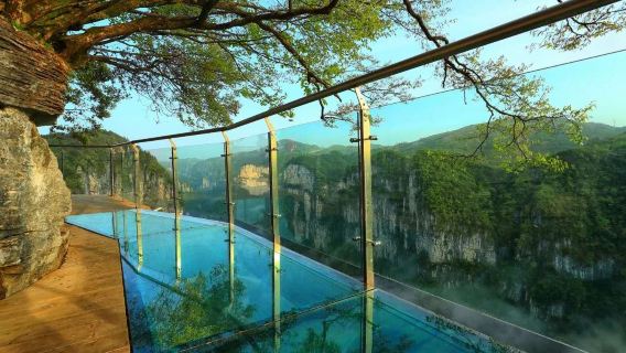 1-day tour to Aizhai Bridge + cliff plank road + Dehang Miao Village + Biancheng Chadong Scenic Area