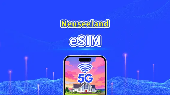 Neuseeland eSIM | 5G/4G | Tägliches/Gesamt-Datenpaket | 1–30 Tage | Abrechnung nach Kalendertagen | QR-Code
