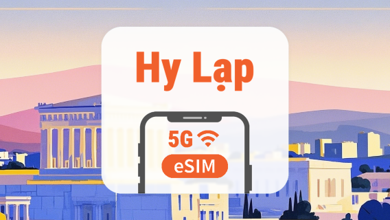 eSIM 5G Hy Lạp | 2 mạng • All AI & TikTok | 1–30 ngày | QR Code